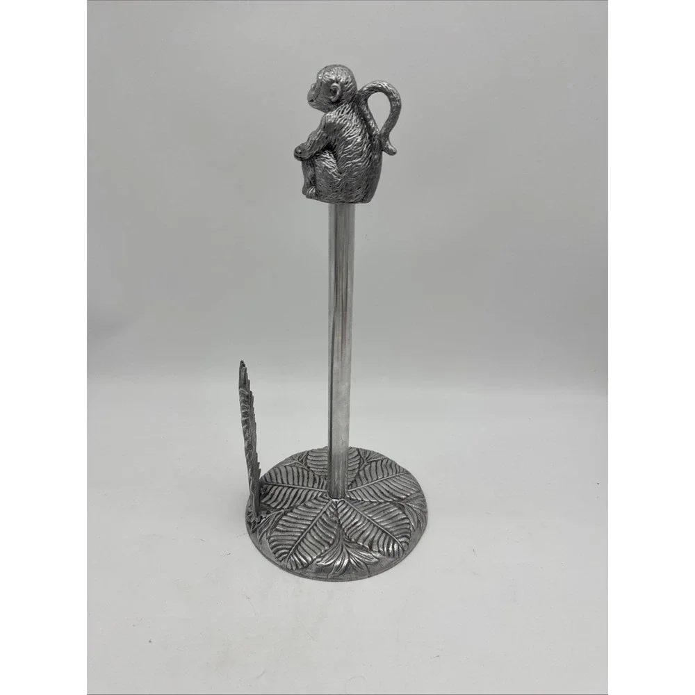 Arthur Court Silver Monkey Countertop Paper Towel Holder